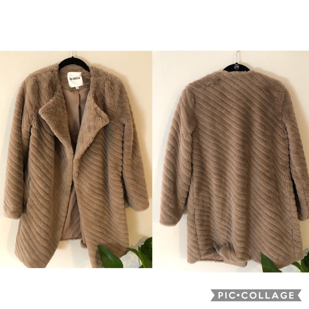 BB dakota brown fuzzy coat